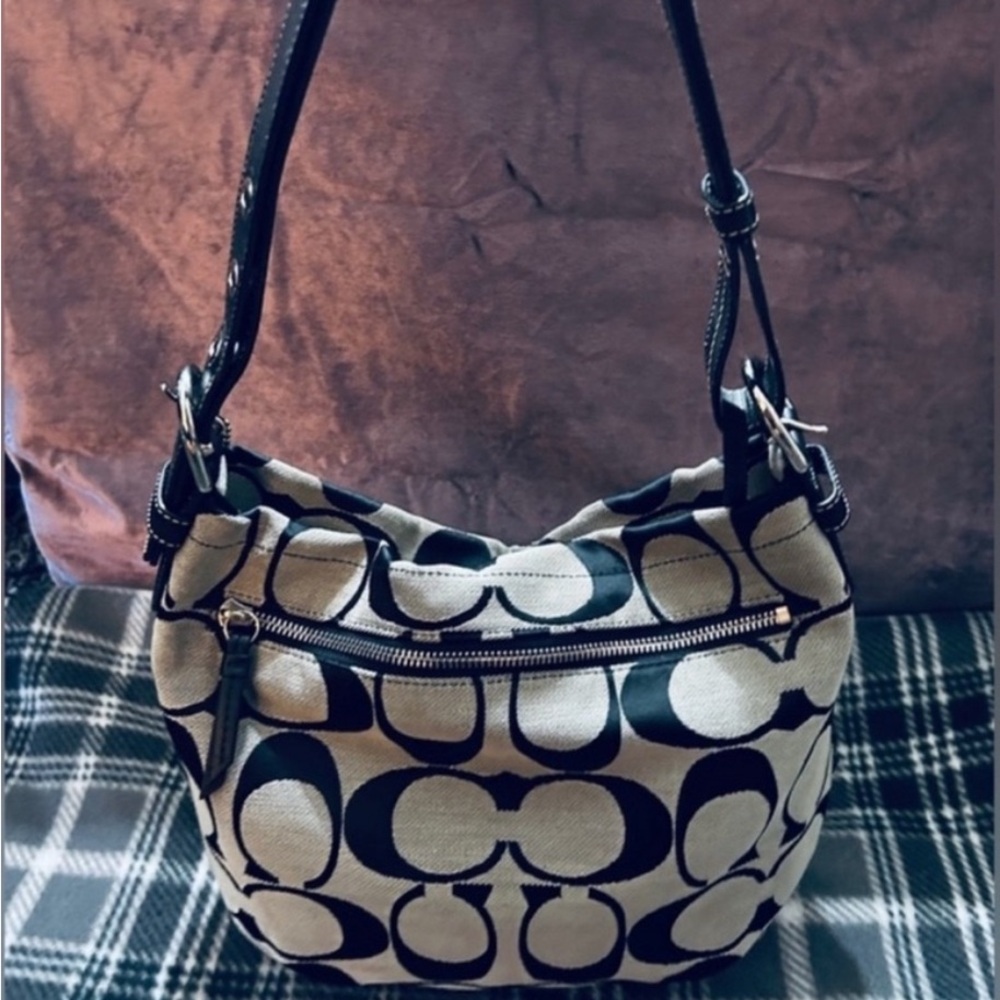 Coach monogram signature shoulder bag